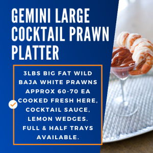 gemini large cocktail prawn platter